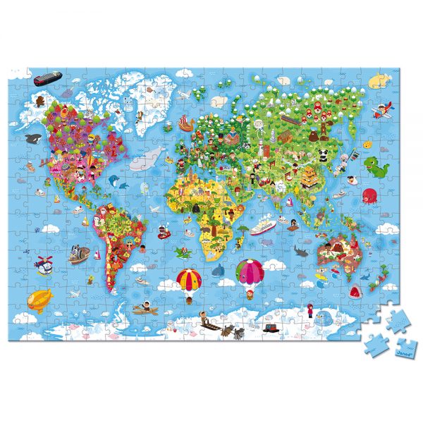 puzzle géant monde - JANOD