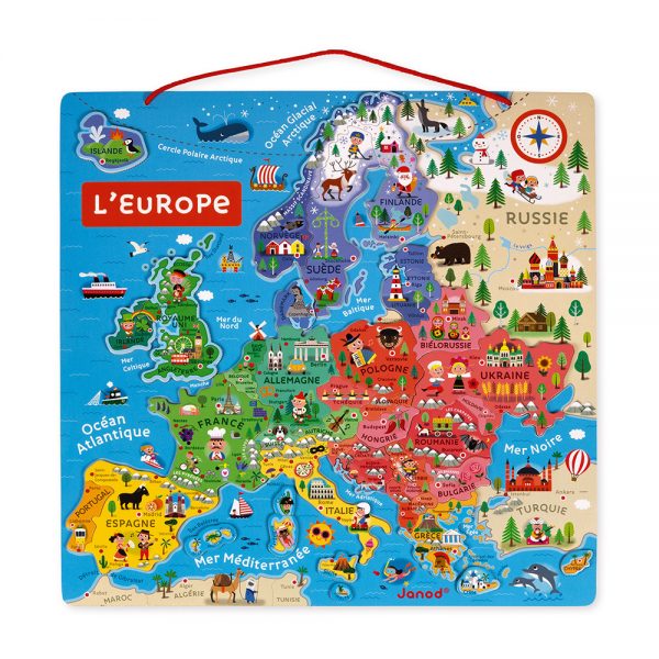carte-d-europe-magnetique-bois